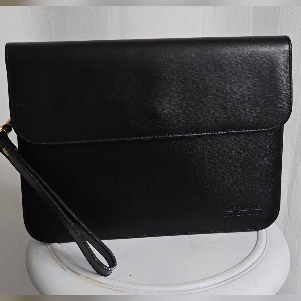 EUC Vintage Givenchy Gentleman Leather Unisex Clutch w/COA